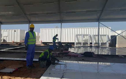 Construction WORKS FOR AN ASSEMBLY TENT PROJECT